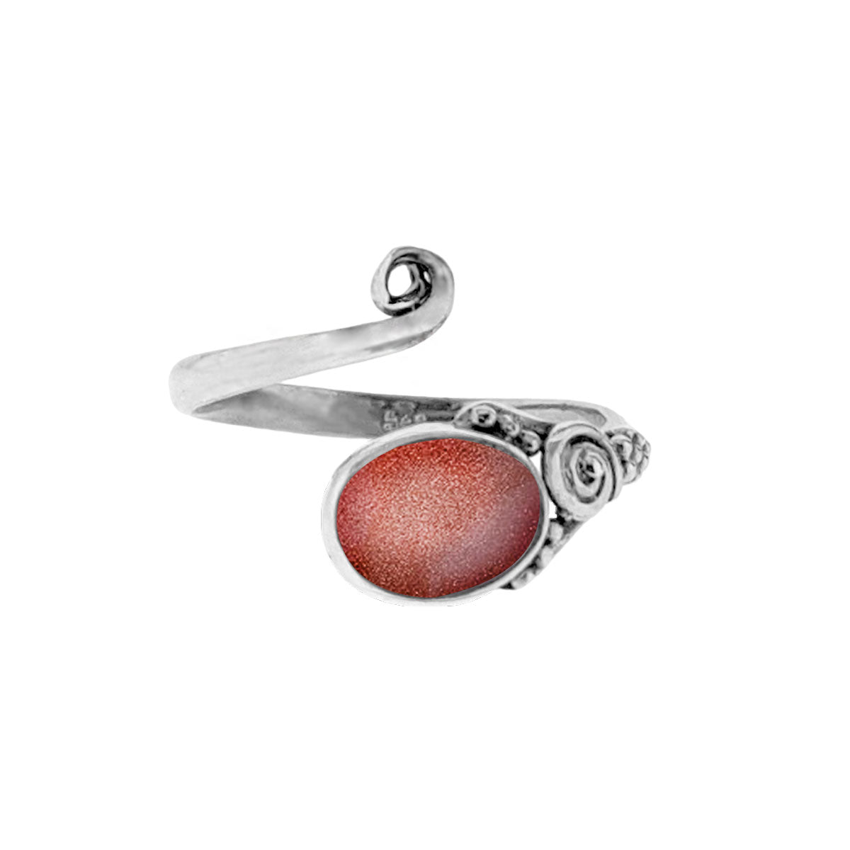 Kayra | Ring 925 zilver met gouden zonnesteen edelsteen | Verstelbaar in maat