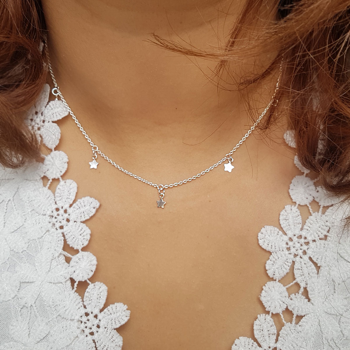Ster | Ketting 925 zilver | 46 cm