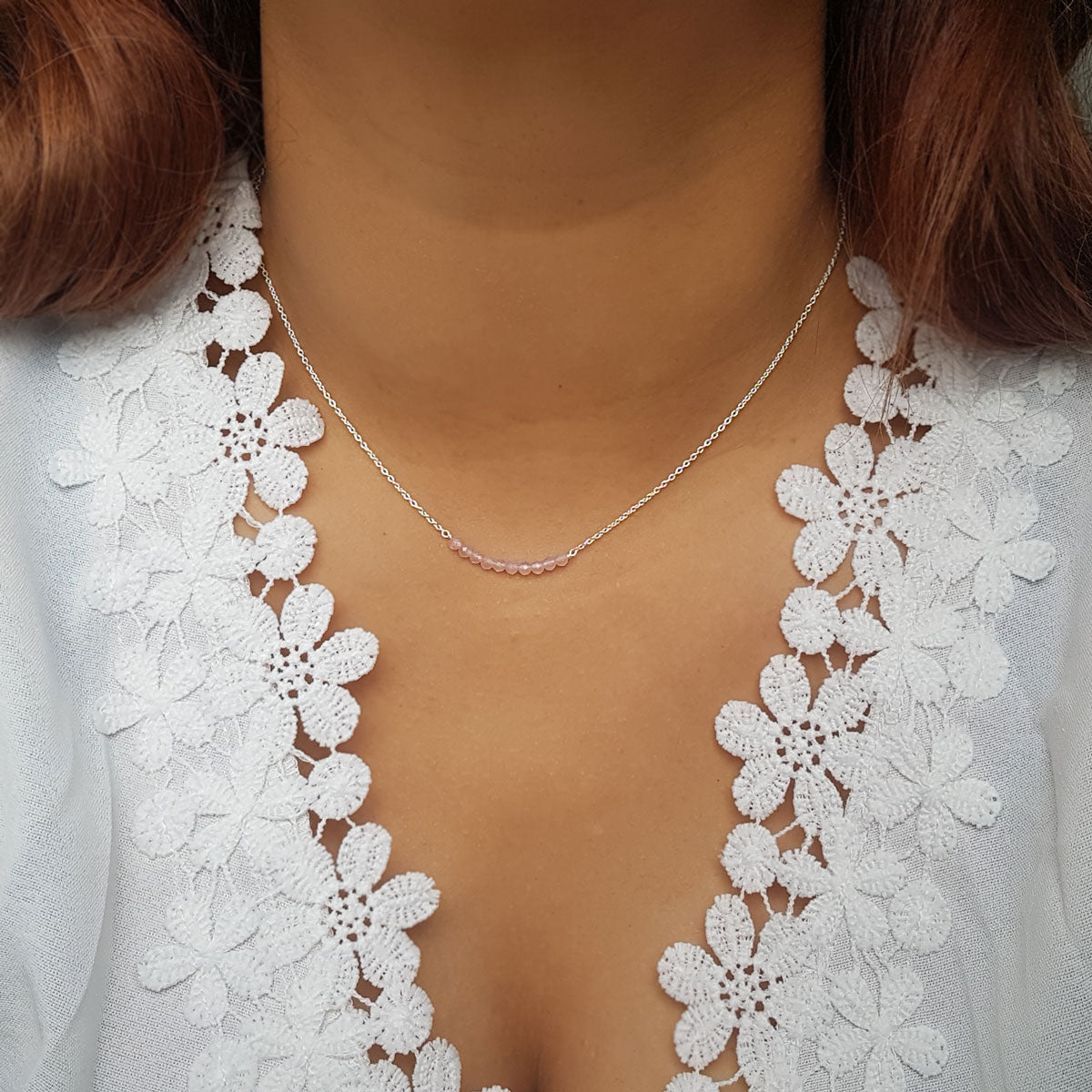 Medea | Ketting 925 sterling zilver met edelsteen kralen