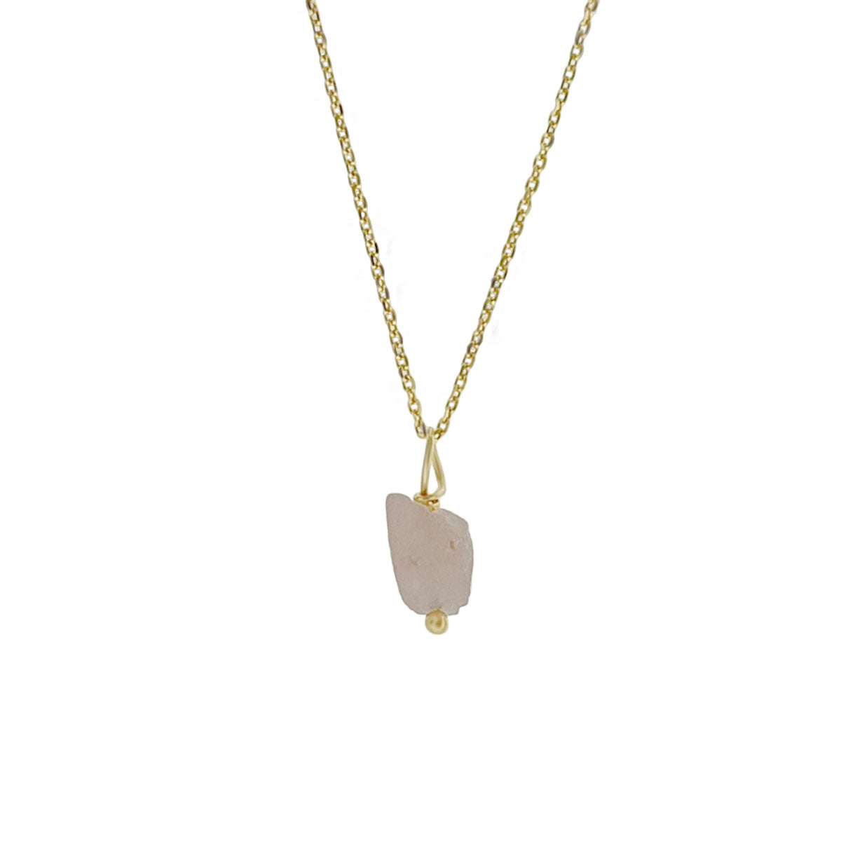 Larsa | Ketting 24K goldplated 925 zilver met ruwe edelsteen