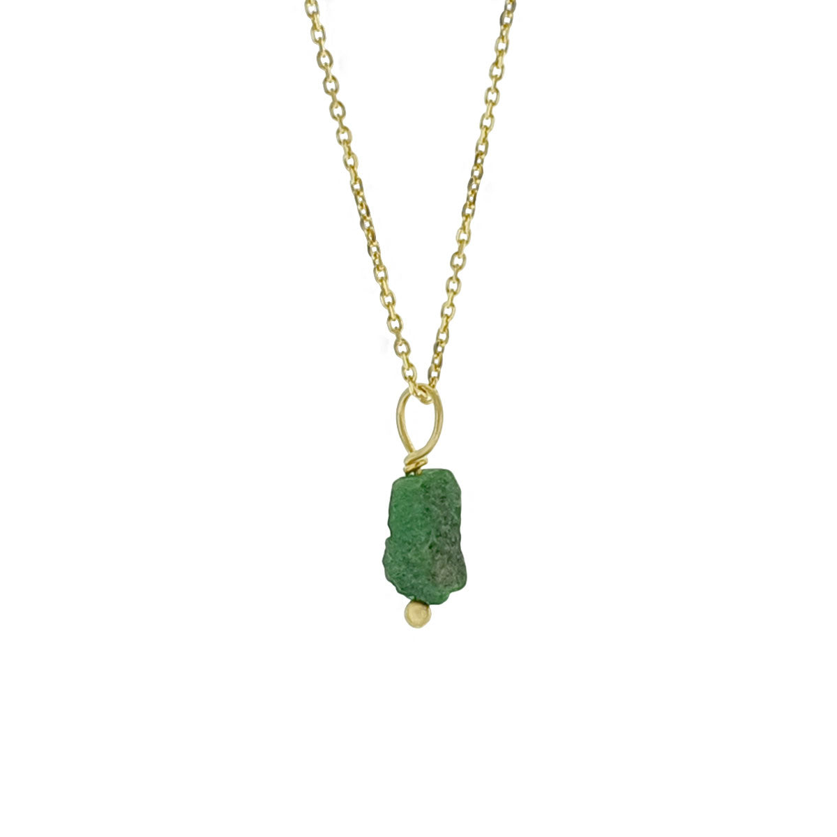 Larsa | Ketting 24K goldplated 925 zilver met ruwe edelsteen