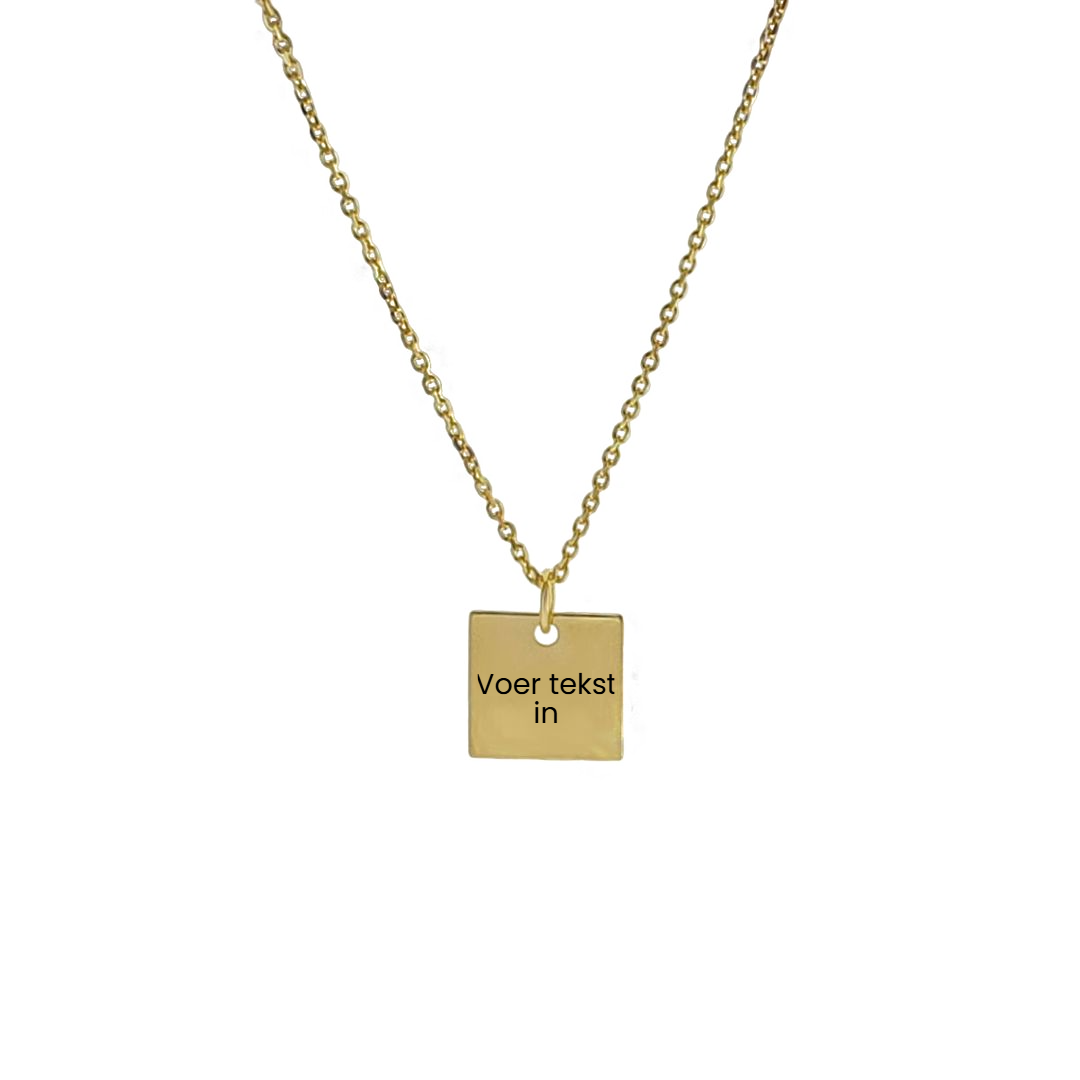 Ketting 925 sterling zilver vierkant