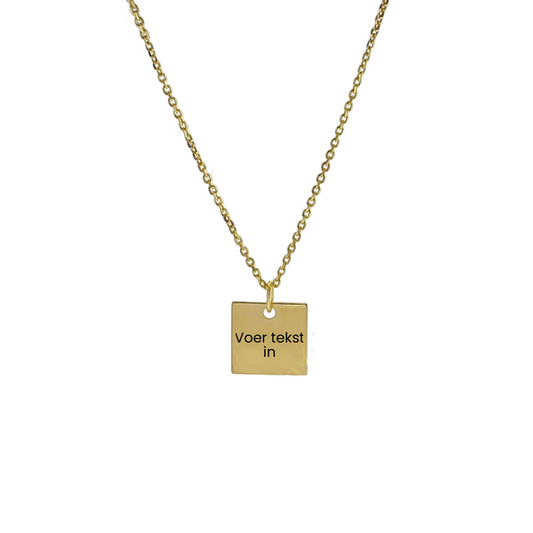 Ketting 925 sterling zilver vierkant