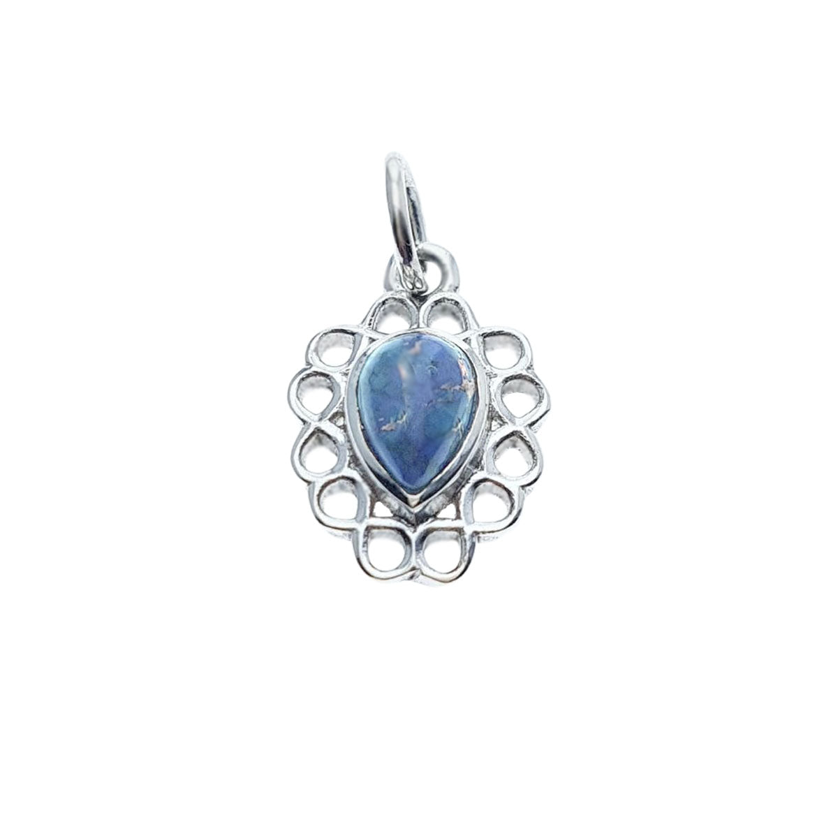 Elodie | Bedel met blauwe turkoois koper edelsteen | 925 sterling zilver