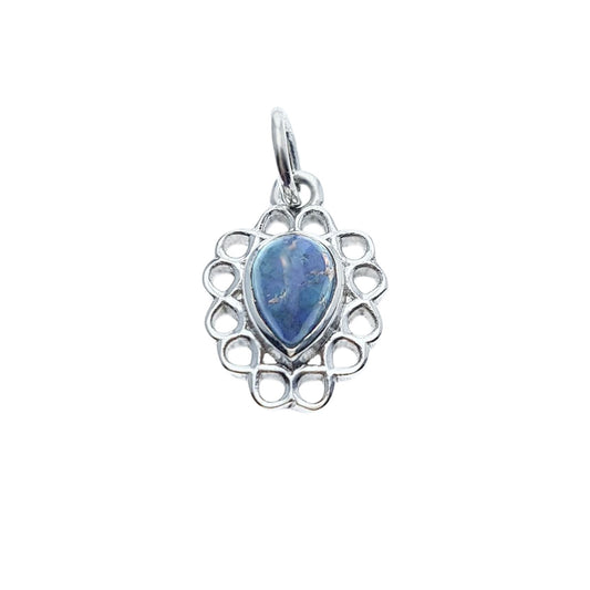 Elodie | Bedel met blauwe turkoois koper edelsteen | 925 sterling zilver