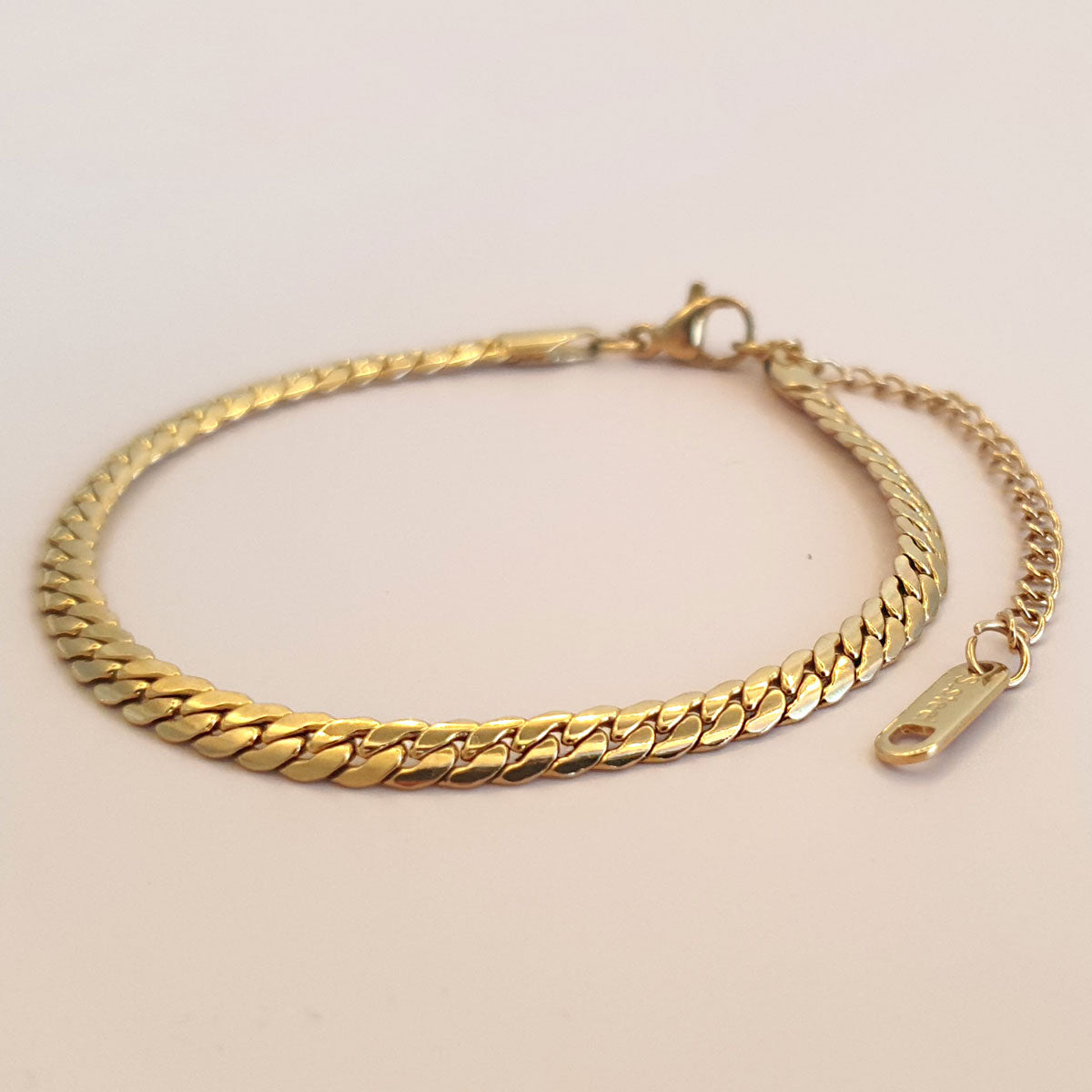 Armband met platte schakels | Stainless steel armband