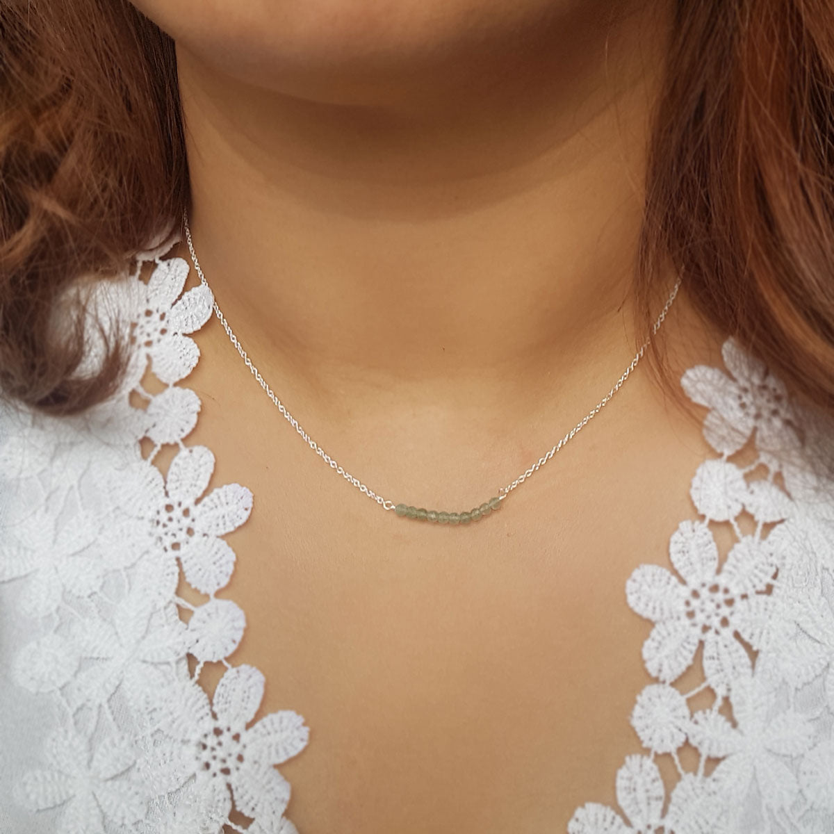 Medea | Ketting 925 sterling zilver met edelsteen kralen