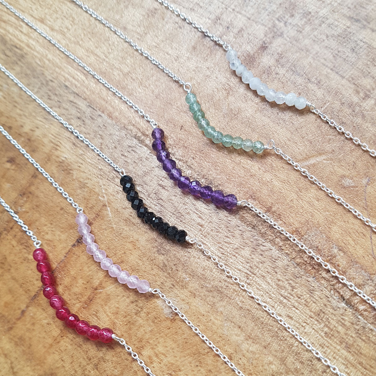 Medea | Ketting 925 sterling zilver met edelsteen kralen