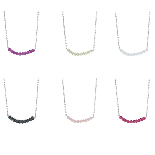 Medea | Ketting 925 sterling zilver met edelsteen kralen