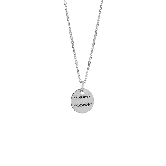 Ketting Quote Mooi Mens | 925 zilver