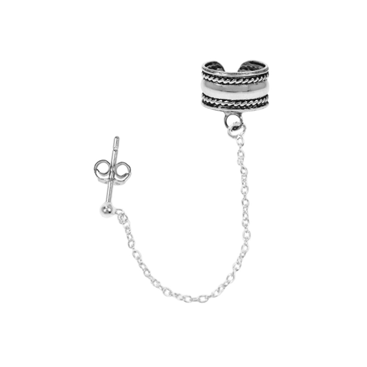 Oorbel met oorklem earcuff | 925 zilver | Per stuk