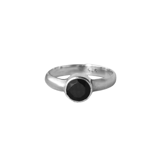 Eldur | Ring 925 zilver met zwarte onyx