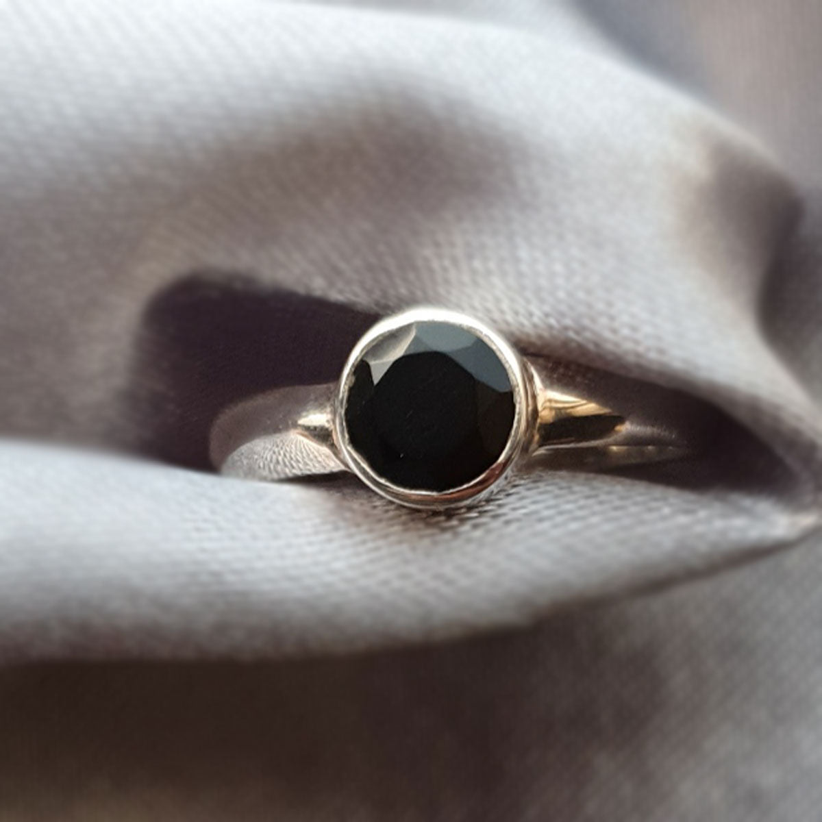 Eldur | Ring 925 zilver met zwarte onyx