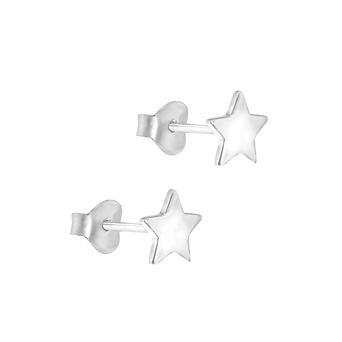 Star studs | Oorbellen sterren 925 zilver | 4 mm