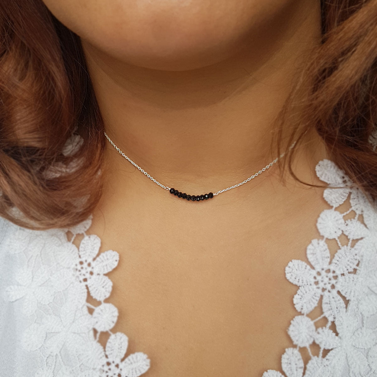Medea | Ketting 925 sterling zilver met edelsteen kralen
