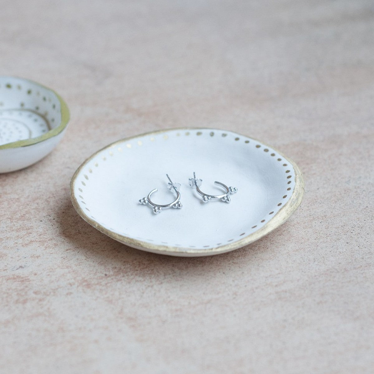 Trio Dots Hoops | 12 mm | Oorbellen 925 zilver