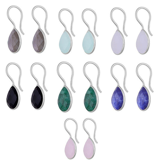 Amra | Oorbellen 925 zilver met edelsteen