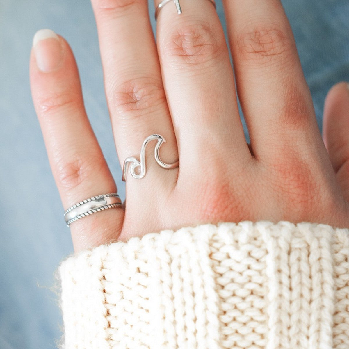 Double Wave | Ring 925 zilver