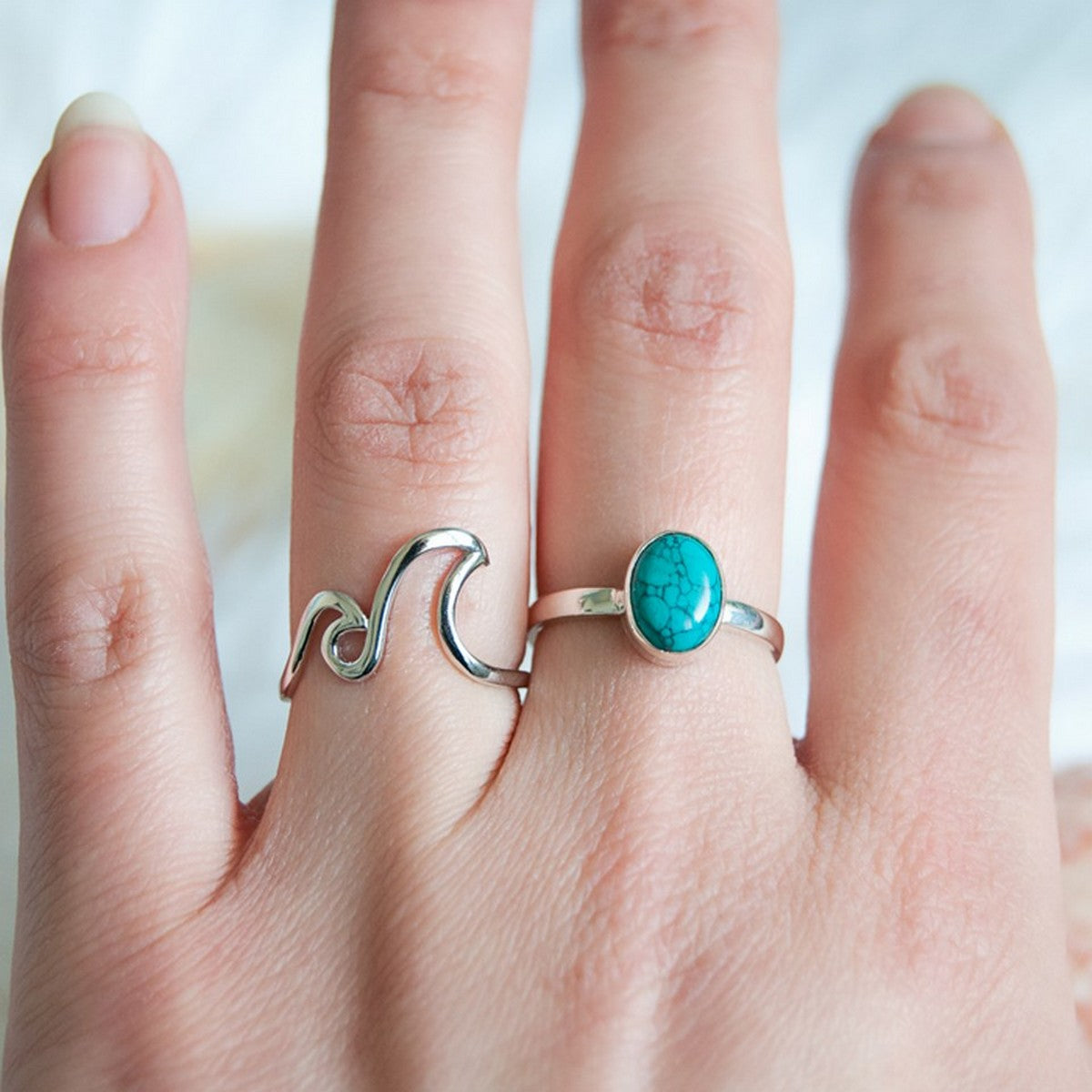 Double Wave | Ring 925 zilver