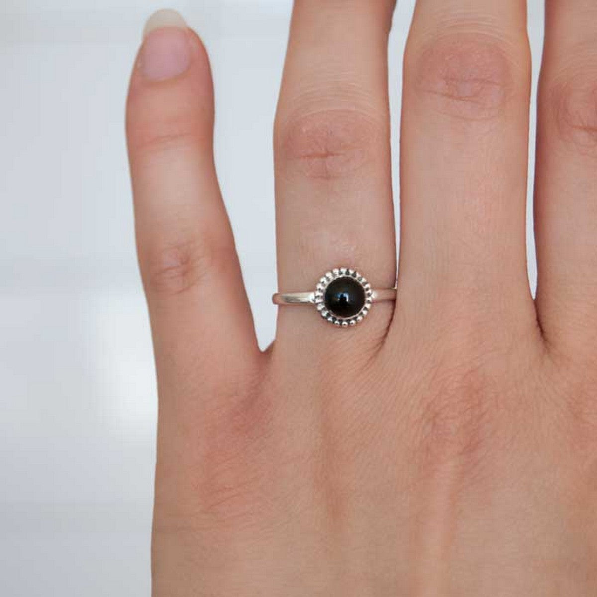 Sena | Ring 925 zilver met zwarte onyx