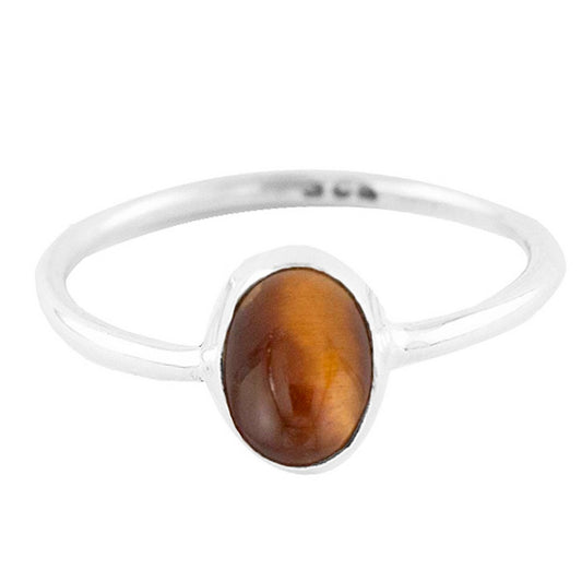 Darla | Ring 925 zilver met edelsteen tijgeroog