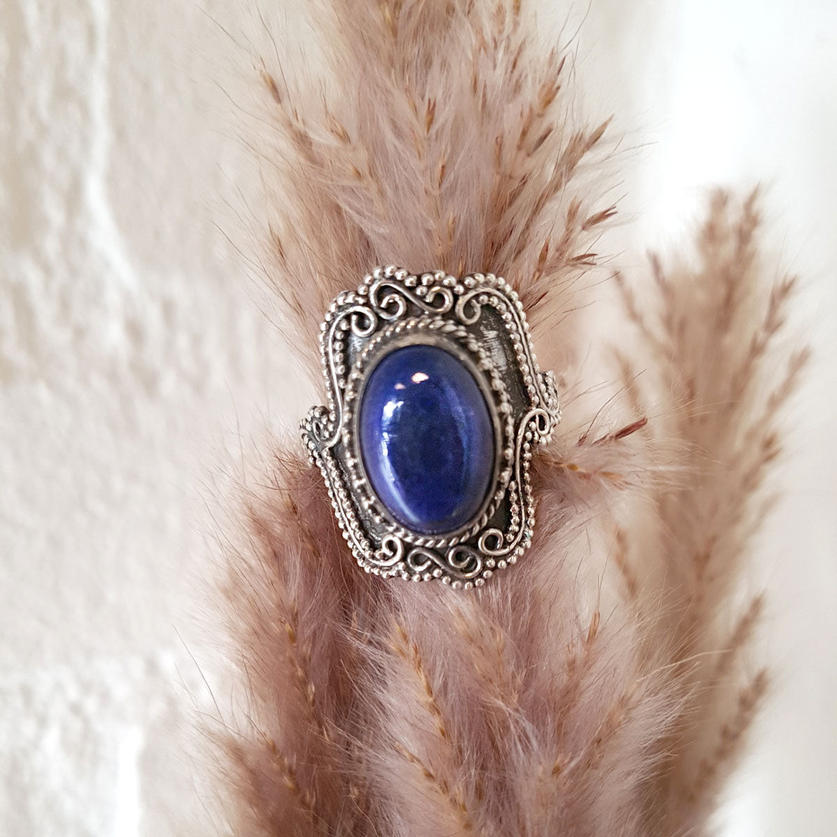 Amrin | Ring 925 zilver met edelsteen lapis lazuli