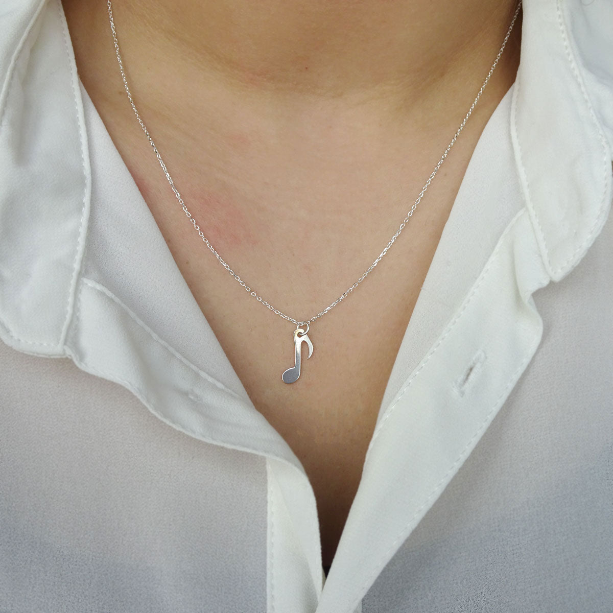 Ketting Muzieknoot | 925 sterling zilver