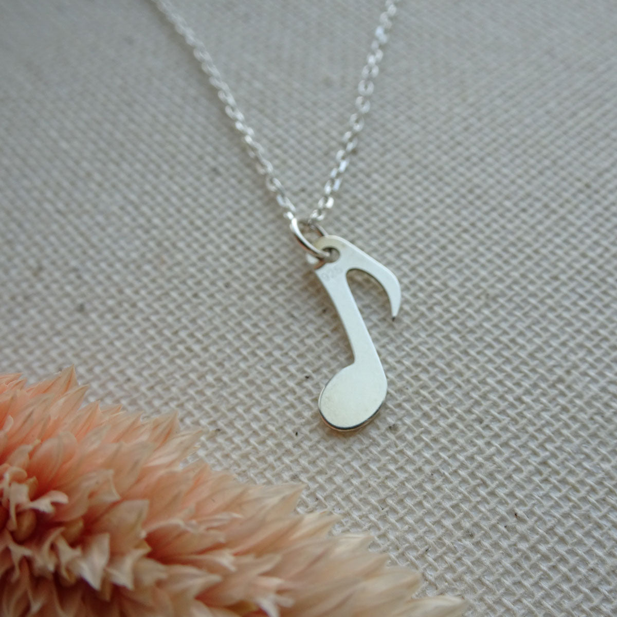 Ketting Muzieknoot | 925 sterling zilver