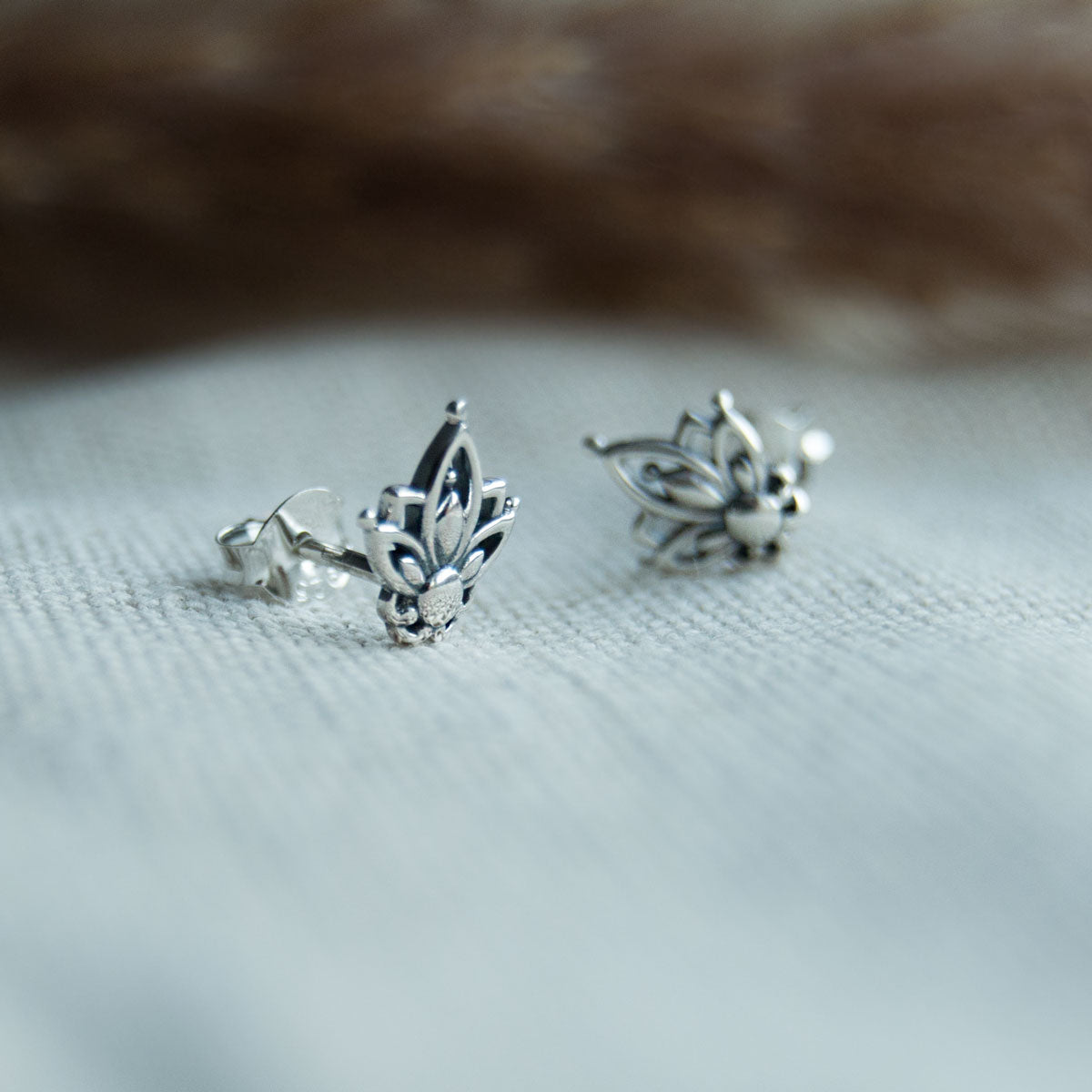 Oorbellen Lotus Bloem | Studs 925 sterling zilver