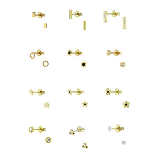 Mini Studs | Oorbellen Goldplated 925 zilver