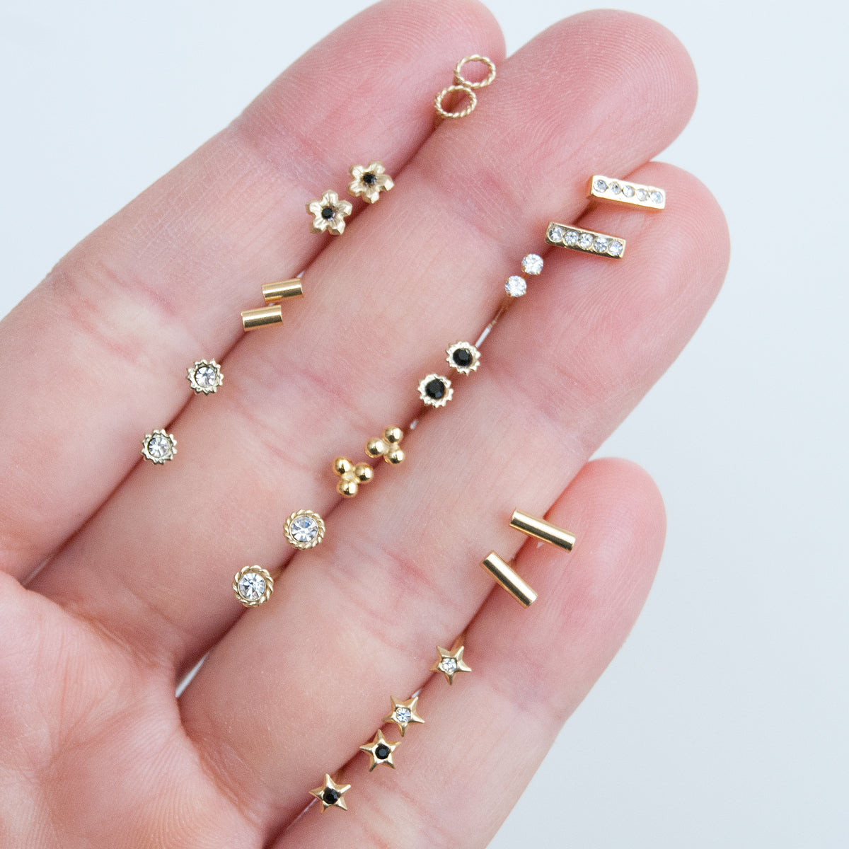 Mini Studs | Oorbellen Goldplated 925 zilver