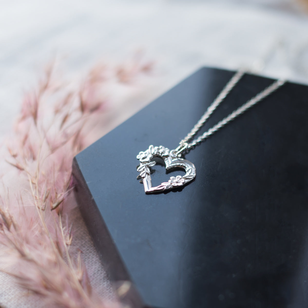 floral-vintage-heart-ketting-925-zilver-3