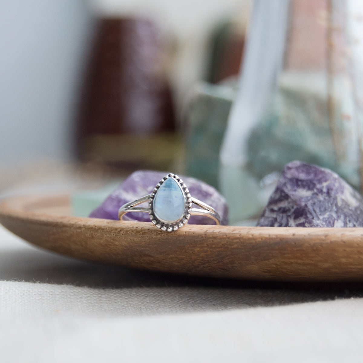 Licia | Ring 925 zilver met edelsteen maansteen