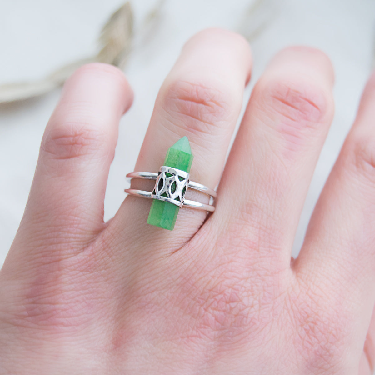 Fajra | Ring 925 zilver met aventurijn