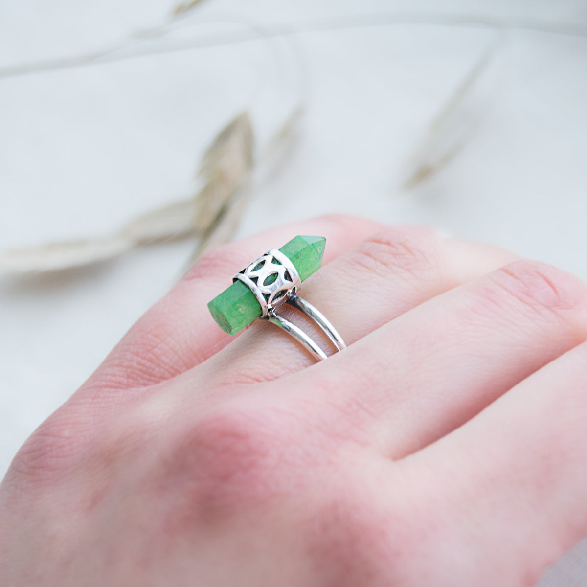 Fajra | Ring 925 zilver met aventurijn