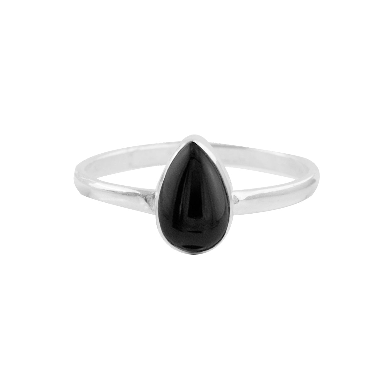 Dhara | Ring 925 zilver met zwarte onyx