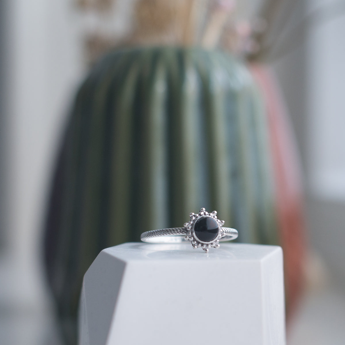 Nitya | Ring 925 zilver met zwarte onyx