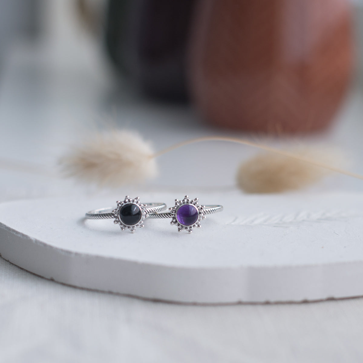 Nitya | Ring 925 zilver met zwarte onyx