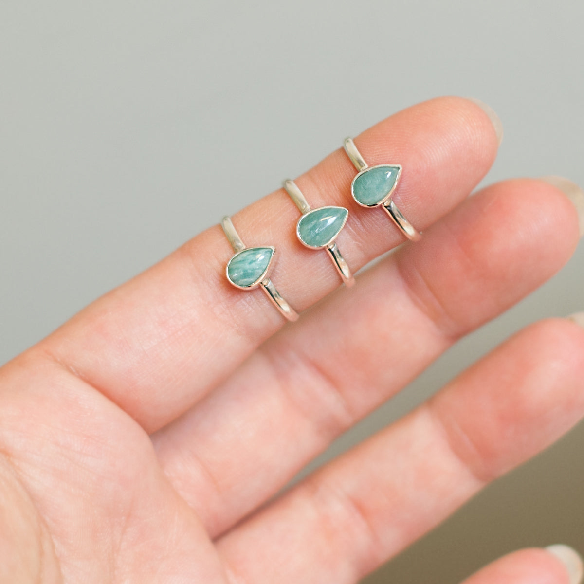 Dhara | Ring 925 zilver met edelsteen amazoniet