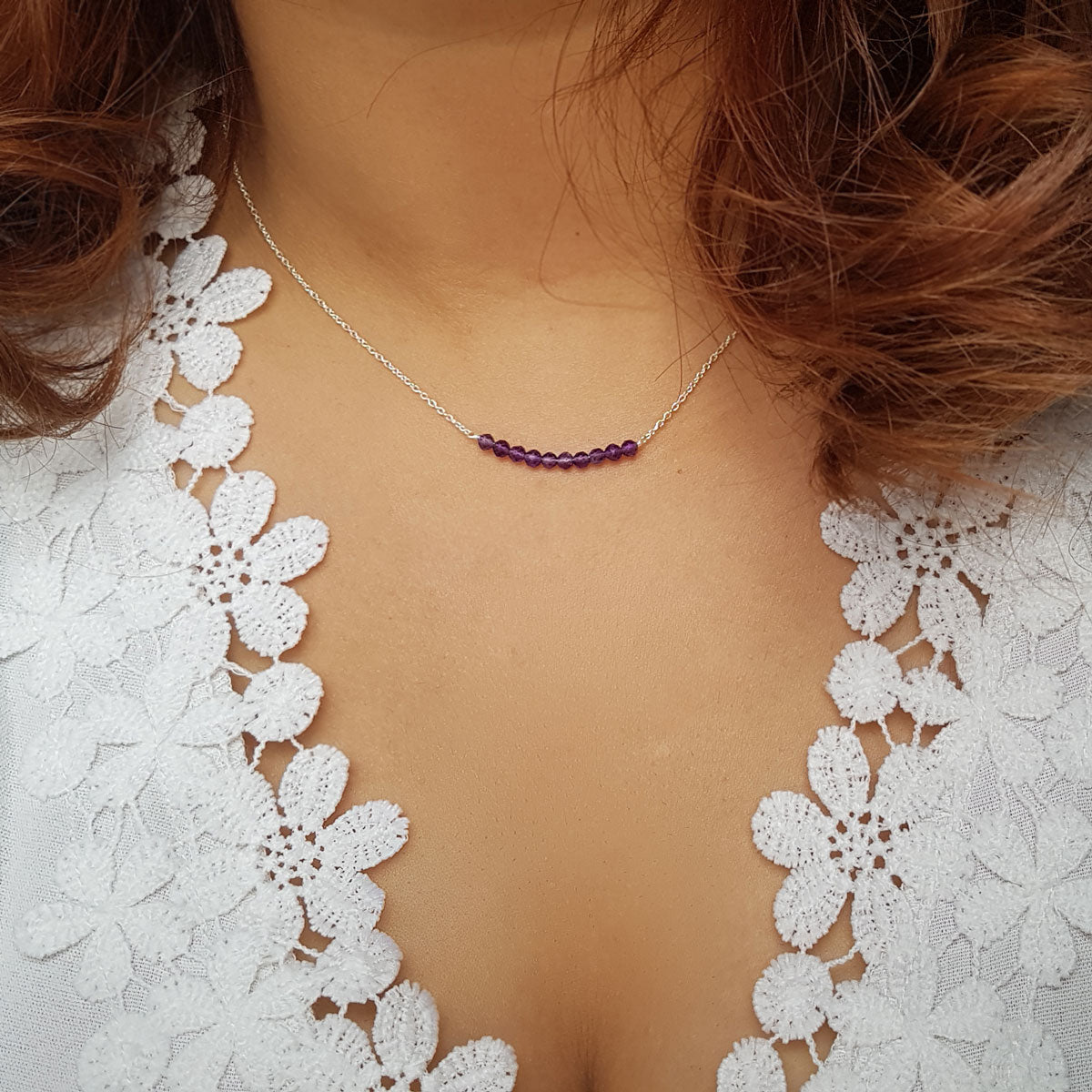 Medea | Ketting 925 sterling zilver met edelsteen kralen