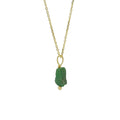 Larsa | Ketting 24K goldplated 925 zilver met ruwe edelsteen
