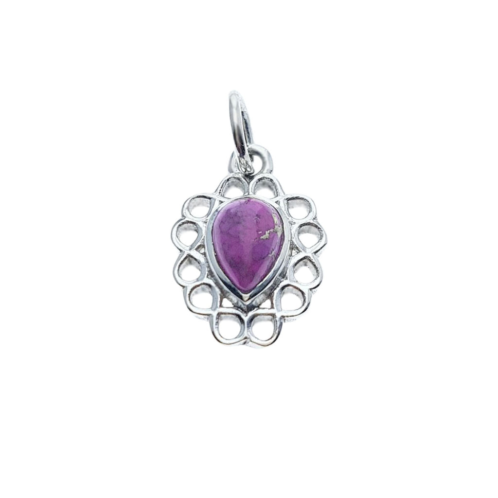 Elodie | Bedel met paarse turkoois koper edelsteen | 925 sterling zilver