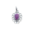Elodie | Bedel met paarse turkoois koper edelsteen | 925 sterling zilver