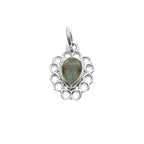 Elodie | Bedel met labradoriet edelsteen | 925 sterling zilver