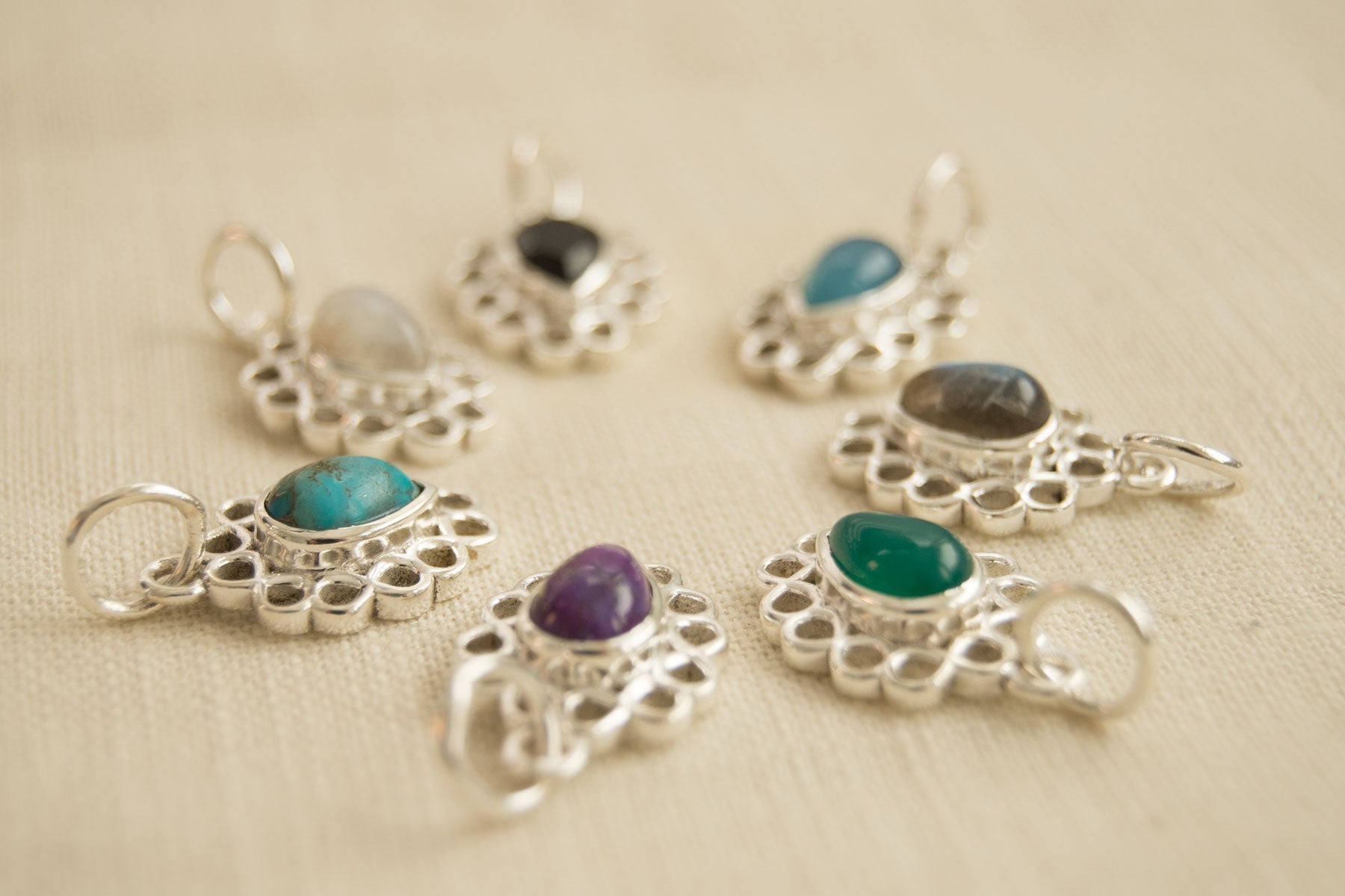 Elodie | Bedel met maansteen edelsteen | 925 sterling zilver