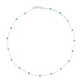 Ketting/choker met bolletjes en emaille | 925 sterling zilver