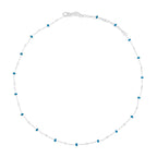 Ketting/choker met bolletjes en emaille | 925 sterling zilver