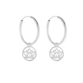 Oorringen Lotus Bloem | 925 zilver | 14 mm