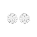 Studs Mandala Bloem Oorbellen | 925 zilver