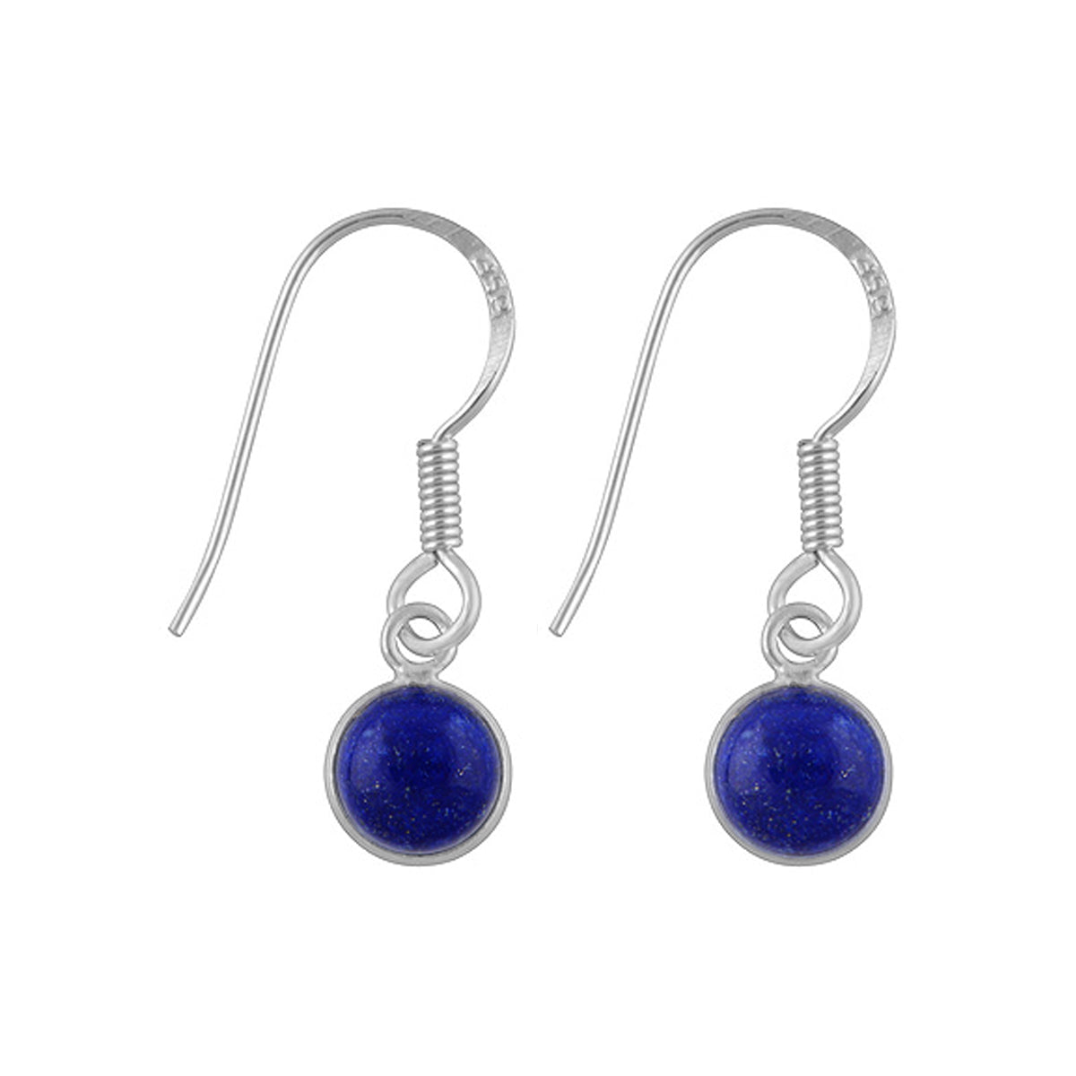 Dinah | Oorhangers met lapis lazuli edelsteen | 925 zilver